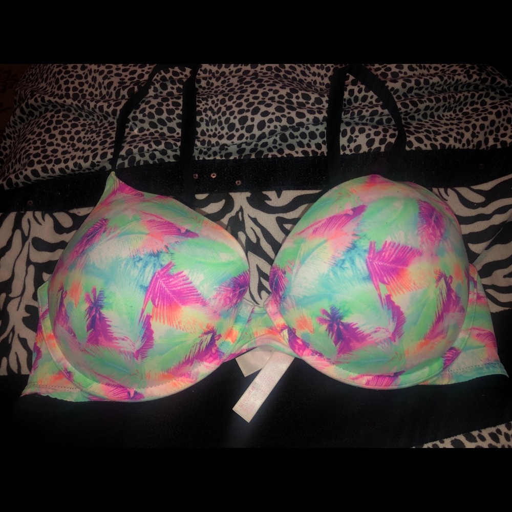 FLORAL VICTORIA SECRET PINK BRA 36D